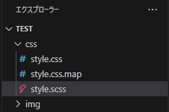 style.cssが作られる