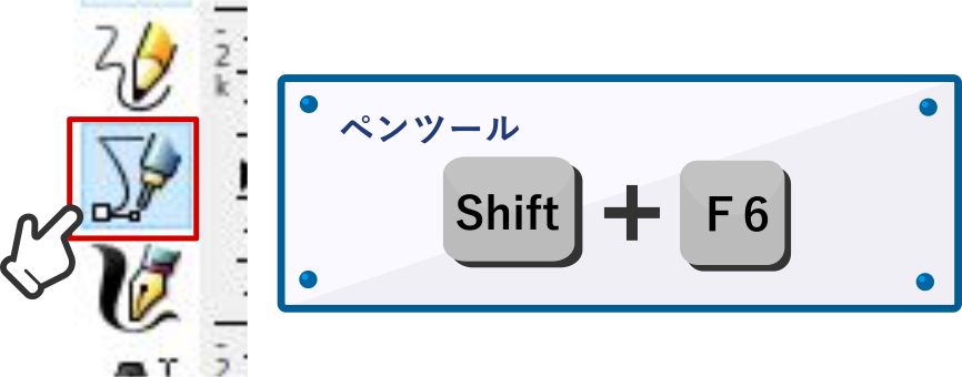 ペンツールに切り替える