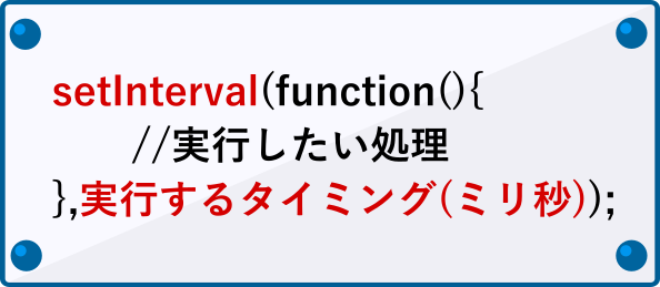 setIntervalの書き方